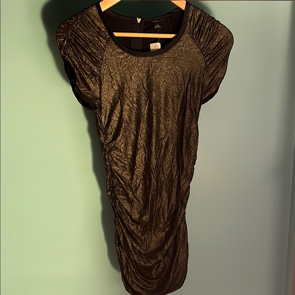 Ann Taylor Black and Gold Top